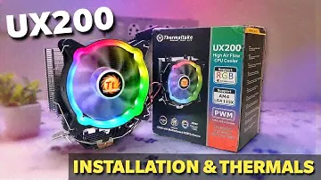 Thermaltake UX200 ARGB CPU Cooler Unboxing & Review | ux 200 Installation & Thermals