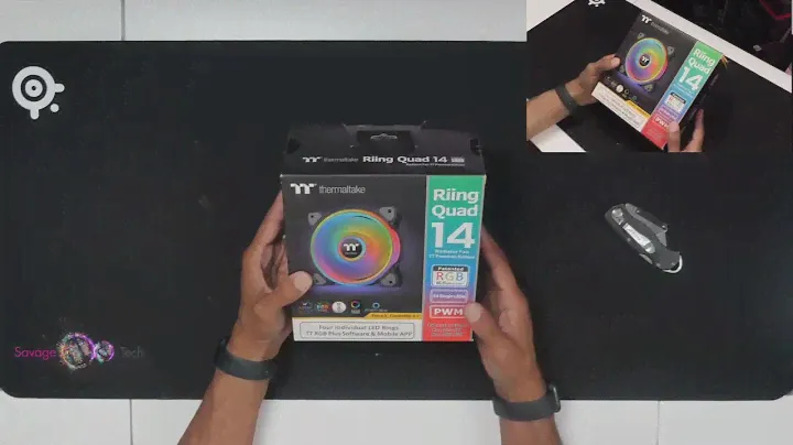 Thermaltake Riing Quad 14 usb pc fans Unboxing For A ITX Mini PC Build with the Jonsbo VR3 1 of 2