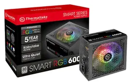 Блок питания Thermaltake ATX 600W Smart RGB 80 PLUS 140mm fan [PS-SPR-0600NHSAWE-1