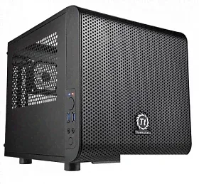 Корпус Thermaltake Core V1, Mini-Tower, без БП, черный (CA-1B8-00S)