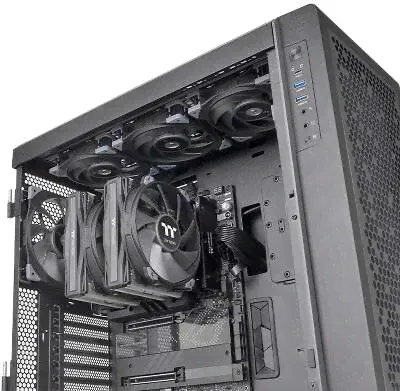 Кулер для процессора Thermaltake TOUGHAIR 710, 140 мм, 1400rpm, 23.9 дБА, 250 Вт, 4-pin PWM, Al+Cu-1