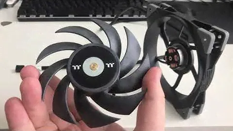 Разборка/Fix Noise Thermaltake ToughFan 12