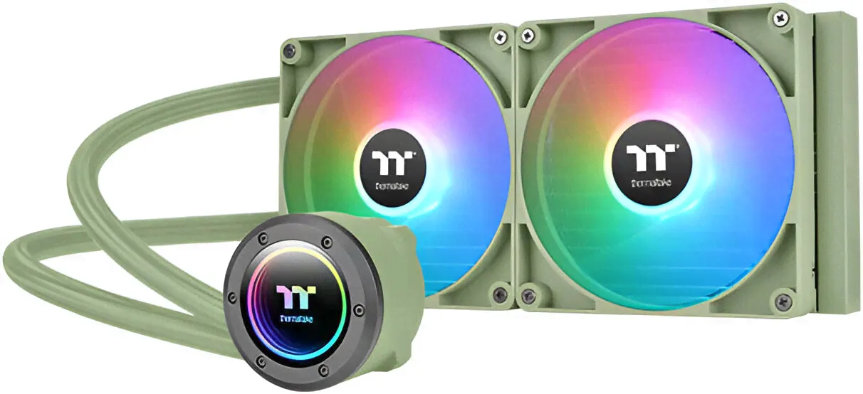 Thermaltake TH280 V2 ARGB Sync все в одном , радиатор 280 мм, 2 вентилятора 140 мм, скорость ШИМ 500–1800 об/мин, воздушный поток 84,32 кубических фу