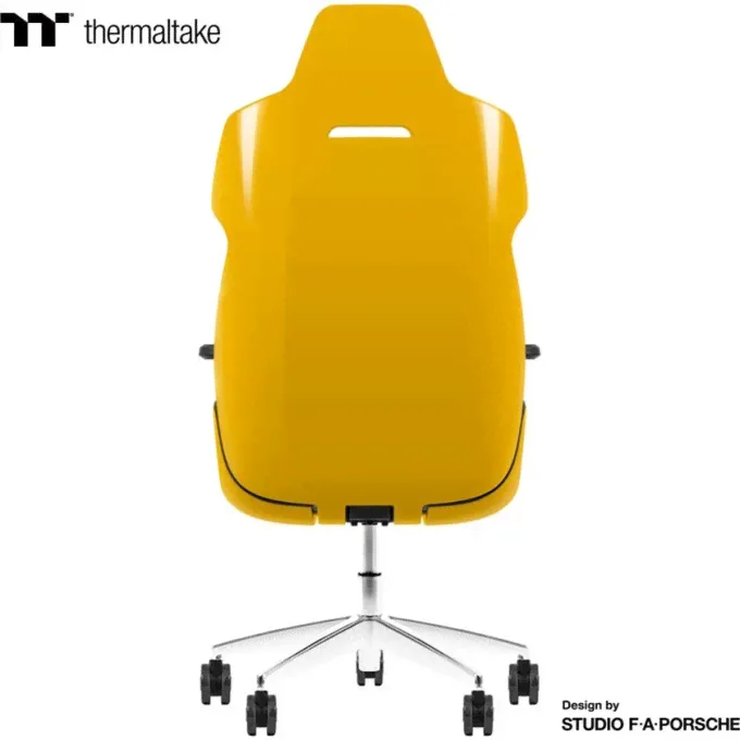 Игровое кресло THERMALTAKE ARGENT E700 из натуральной кожи в цвете "Имперский Желтый". Дизайн от студии F. A. Porsche GGC-ARG-BYLFDL-01-2