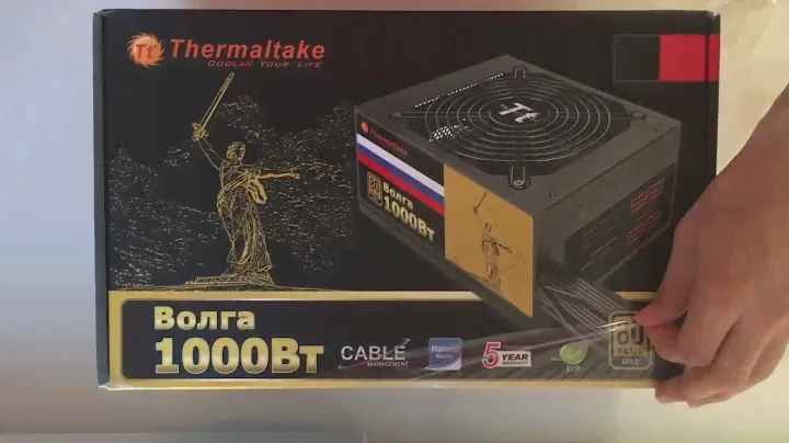 Распаковка блока питания Thermaltake Волга 1000W