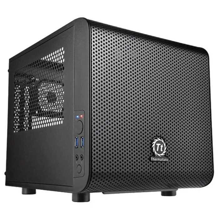 Корпус Thermaltake Core V1, без БП, miniITX, черный